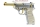WALTHER P38 CO2-Pistole, Kal. 4,5mm Steel BB, gold / nickel