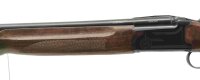 Bockdoppelflinte Frankonia - Black - Note 2  - kurze Bockdoppelflinte m. Stahlschrotbeschu&szlig;, CIP + Lilie, Magnumkaliber (12/76), Cylinderchoke (2x), Laufpriorit&auml;t umschaltbar, Balkenkorn statt Perlkorn, aktueller NP = 849,00 EUR, mit Auszieher, Nussbaumho