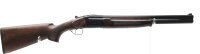 Bockdoppelflinte Frankonia - Black - Note 2  - kurze Bockdoppelflinte m. Stahlschrotbeschu&szlig;, CIP + Lilie, Magnumkaliber (12/76), Cylinderchoke (2x), Laufpriorit&auml;t umschaltbar, Balkenkorn statt Perlkorn, aktueller NP = 849,00 EUR, mit Auszieher, Nussbaumho