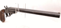 kurze Einzellader-Flinte Belgien - Tuck Away Mark 403 - Note 2  - extrem seltene, belgische doppelläufige Kurzwaffe, Sammlerstatus, mit belgischem Beschuss, Hahnspanner,Perlkorn, schöner verzierter Walnussgriff