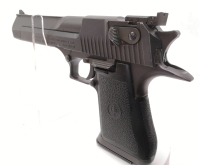 halbautomatische Pistole IMI - Desert Eagle - Note 2  - schwarze Ausführung, orig. Israel Militaries, vom Büchsenmacher eingeklebte LPA Visierung,