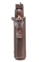 halbautomatische Pistole Les Baer - Custom 1911 - Note 2  - äußerst präzise Sportpistole als 1911er Variante, Griffschalen aus Nussholz, allgemein guter Zustand (Note 2), beidseitige Sicherung, skelettierter Hahn und Abzugszüngel
