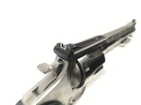Revolver Rossi - 853 - Note 2  - Sportrevolver von Rossi (importiert und vertrieben durch GECO) im Kal. .38special, 6"-Lauf, mit ventiliertem Lauf und 2 montierten Laufgewichten von Rossi, stainless, mit Gummisportgriff mit Griffmulden, breitem Hahn, in H