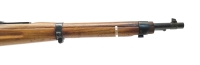 Repetierbüchse Steyr Mannlicher - 1895 - Note 3  - mit Schiebevisierung, gut erhaltene Metallschaftkappe, augenscheinlich nummerngleich, Geradezugrepetierer, Lauf alterstypisch rau, aber Felder & Züge sind scharfkantig, deutscher Beschuß vorhanden, Gesamt