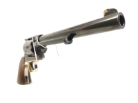 Revolver Weihrauch - ARM 457 - Note 2  - Westernrevolver aus dem Hause Weihrauch, Modell ARM 457, Kal. .45 Colt, 6Schuss Trommel, Beladung durch Ladeklappe, Single-Action, messingfarbene Metallteile, silberfarbener Hahn, stahlgebl&auml;uter Trommelrahmen, leic