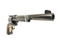 Revolver Weihrauch - ARM 457 - Note 2  - Westernrevolver aus dem Hause Weihrauch, Modell ARM 457, Kal. .45 Colt, 6Schuss Trommel, Beladung durch Ladeklappe, Single-Action, messingfarbene Metallteile, silberfarbener Hahn, stahlgebläuter Trommelrahmen, leic