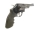 Revolver Smith & Wesson - 27-3 - Note 2  - besonderer Smith & Wesson Revolver mit eingearbeiteter Mündungsfeuerbreme, Lauflänge 120mm + 30mm Mündungsfeuerbremse, 6 Schuß Trommel, sthalgehämmerter Hahn und Abzug, schwarze glänzende Metallbeschichtung (auf 