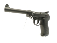 halbautomatische Pistole Erma - EP 882 S - Note 2  - Nachbau der P38, langer Lauf (150mm), sportliche verstellbare Visierung in Höhe und Seite verstellbar, Made in W.-Germany, linksseitige Sicherung, für Sportschützen geeignet, Kunststoffgriffschalen *** 