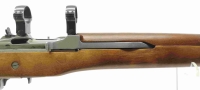halbautomatische Büchse Ruger - Mini 14 Ranch Rifle - Note 2  - sehr gut erhaltene halbautomatische Büchse RUGER Mini 14, auch Ranch Rifle genannt, Kal. .223 Remington, Holzschaft, Metallschaftkappe, in silber gehaltenes System und Lauf, Drehkimme und Kor
