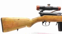 halbautomatische Büchse Tokarew - SVT 40 - Note 2  - relativ seltene (durch Handelsembargo) halbautomatische Büchse im Kal. 7,62x54R, Tokarew SVT40, mit orig. ZF auf Seitenmontage, Waffe komplett zerlegt, gereinigt, Gasabnahme eingestellt, mit S&B-Muntion