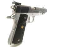 halbautomatische Pistole Springfield - 1911 A1 Defender - Note 2  - schöne 1911-A1 Defender von Springfield Armory, mit Mündungsfeuerdämpfer, guter gepflegter Zustand, skelettierter Hahn und Abzugszüngel, LPA-Visierung, verstellbar, Handballensicherung, b
