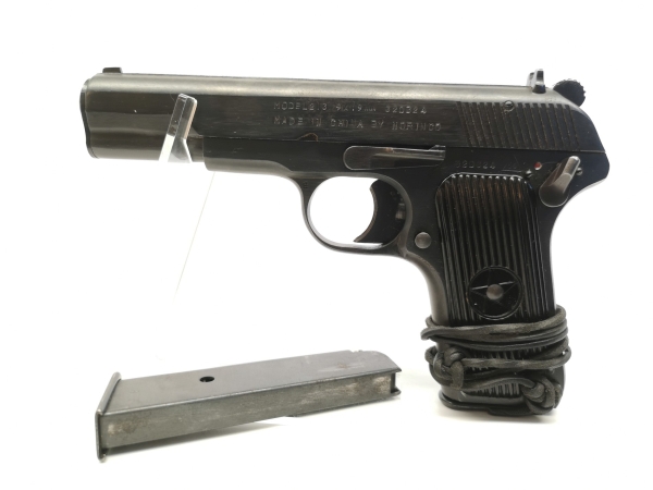 halbautomatische Pistole Norinco - 213 - Note 3  - halbautomatische Pistole, bisher als Fangschußwaffe genutzt, 110mm Lauf, feste Kimme, Bakelitgriffschalen schwarz, beidhändige Nutzung möglich, Sicherung linksseitig, noch guter gepflegter Zustand, techni