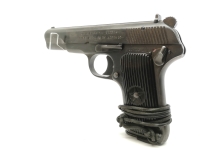 halbautomatische Pistole Norinco - 213 - Note 3  - halbautomatische Pistole, bisher als Fangschußwaffe genutzt, 110mm Lauf, feste Kimme, Bakelitgriffschalen schwarz, beidhändige Nutzung möglich, Sicherung linksseitig, noch guter gepflegter Zustand, techni