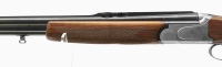 Bockbüchsflinte Frankonia - de Luxe (Sabatti) - Note 3  - schöne Bockbüchsflinte von Frankonia Jagd, produziert von Sabatti, Modell de Luxe, mit schöner gravierter Basküle mit Jagdmotiven, Klappkimme, Sicherung auf dem Kolbenhals, Rückstecher (französisch