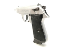 halbautomatische Pistole Walther - PPK - Neuwertig - Kleinkaliber-Gebrauchspistole aus dem Hause Walther, Modell PPK/S, Sammlerstück aus dem Jahr 2020 (Neufertigung), 80mm Lauf, feste Kimme mit Korn, Kunststoffgriffschalen, beidhändig nutzbar, inkl. Steck