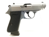 halbautomatische Pistole Walther - PPK - Neuwertig - Kleinkaliber-Gebrauchspistole aus dem Hause Walther, Modell PPK/S, Sammlerstück aus dem Jahr 2020 (Neufertigung), 80mm Lauf, feste Kimme mit Korn, Kunststoffgriffschalen, beidhändig nutzbar, inkl. Steck
