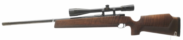 Einzellader Büchse Frankonia - Match (Heym) - Note 1  - seltene Einzellader Präzisionwaffe, Made in Germany, Kooperation Frankonia/Heym, Krupps Special Laufstahl, 25mm Heavy-Bull-Lauf, Prismenschiene, installiertes Bausch & Lomb ZF mit Plex-Absehen (unbel