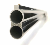 Bockdoppelflinte Sabatti - Olympo Trap - Note 3  - sportliche Trapflinte, 81er Lauflänge!!!,  mit vorgoldetem Abzugszüngel, Chokes * und *** (voll und halb), Laufpriorität umschaltbar, schöne Systemgravur, mit Ejektoren, Schaft und Metall optisch Note 3 (