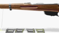 Repetierbüchse Steyr Mannlicher - M95 - Note 2  - mit Schiebevisierung, gut erhaltene Metallschaftkappe, Lauf und Verschluß nummerngleich, Geradezugrepetierer, Lauf altersuntypisch recht blank, scharfkantige Felder & Züge, deutscher Neubeschuß vorhanden, 
