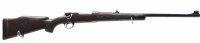 Repetierb&uuml;chse Zastava - 98er System - Note 1  - Unikatwaffe von Zastava im Kal. 458WinMag., Unikat durch prof. Schaftverschneidungen am Holzschaft, jagdliche Motive, offene Visierung mit Kimme und Korn, Aufnahmeschrauben auf dem System f&uuml;r Zastava-Basen 