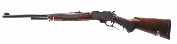 Unterhebelrepetierbüchse Marlin - 444 Sporter - Note 2  - Unterhebelrepetierbüchse von Marlin im Kal. .444 Marlin, gepflegter Zustand, Holz und Metall Note 2,0, Unterhebel, vordere Manschette und System in silber glänzend poliert (Brünierung entfernt), Au