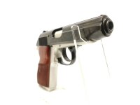 halbautomatische Pistole FEG - PA63 - Note 2  - beliebter ungarischer Walther PP-Nachbau, Kal. 9mm Makarow, mit Holzgriffschalen und zus&auml;tzlichem Paar Kunststoffgriffschalen, beidh&auml;ndige Nutzung, ideal als Fangschusswaffe, technisch einwandfrei, optisch N