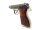 halbautomatische Pistole FEG - PA63 - Note 2  - beliebter ungarischer Walther PP-Nachbau, Kal. 9mm Makarow, mit Holzgriffschalen und zus&auml;tzlichem Paar Kunststoffgriffschalen, beidh&auml;ndige Nutzung, ideal als Fangschusswaffe, technisch einwandfrei, optisch N