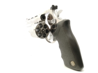 Revolver Taurus - 44 - Note 2  - Magnum-Revolver v. Taurus Brasil, Kal. 44Magnum, schwarze Gummiformgriffschalen mit Fingermulden, 6" Lauf, silberfarben gl&auml;nzend, beidh&auml;ndige Nutzung m&ouml;glich, vebreitertes Abzugsz&uuml;ngel und Hahn, gepflegtr guter optischer Z