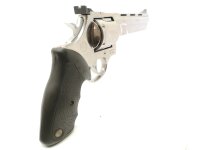 Revolver Taurus - 44 - Note 2  - Magnum-Revolver v. Taurus Brasil, Kal. 44Magnum, schwarze Gummiformgriffschalen mit Fingermulden, 6" Lauf, silberfarben gl&auml;nzend, beidh&auml;ndige Nutzung m&ouml;glich, vebreitertes Abzugsz&uuml;ngel und Hahn, gepflegtr guter optischer Z