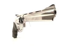 Revolver Taurus - 44 - Note 2  - Magnum-Revolver v. Taurus Brasil, Kal. 44Magnum, schwarze Gummiformgriffschalen mit Fingermulden, 6" Lauf, silberfarben gl&auml;nzend, beidh&auml;ndige Nutzung m&ouml;glich, vebreitertes Abzugsz&uuml;ngel und Hahn, gepflegtr guter optischer Z