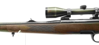 Repetierbüchse Steyr Mannlicher - S - Note 3  - Großwildjagd-Repetierbüchse v. Steyr, Kal. .375 Holland&Holland, metallische Oberflächen (Lauf und Zielfernrohr) sollten nachbrüniert werden, diese ist teilweise stark berieben, ansonsten aber technisch und 