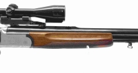 Bockb&uuml;chsflinte Sabatti - ohne - Note 2  - Bockb&uuml;chsflinte von Sabatti im Kal. 7x65R und 12/70, mit robustem DDR-Zeiss-Jena-Glas 6x42M, unbeleuchtet, auf Schwenkmontage, Kugelabzug ohne Stecher, System in silber gehalten mit jagdlichen Gravuren, Schaft mi