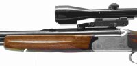 Bockb&uuml;chsflinte Sabatti - ohne - Note 2  - Bockb&uuml;chsflinte von Sabatti im Kal. 7x65R und 12/70, mit robustem DDR-Zeiss-Jena-Glas 6x42M, unbeleuchtet, auf Schwenkmontage, Kugelabzug ohne Stecher, System in silber gehalten mit jagdlichen Gravuren, Schaft mi
