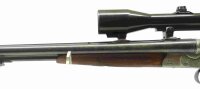 Drilling Merkel - ohne - Note 3  - sch&ouml;ner schmaler seltener Suhler-Drilling, Bechu&szlig; 1957, Abzugssicherung linksseitig, Umschalter Schrot/Kugellauf, Klappkimme, mit Dolomit Glas, 6x42/49 unbeleuchtet, ventilierte Gummischaftkappe, Spannanzeige f&uuml;r die L&auml;u