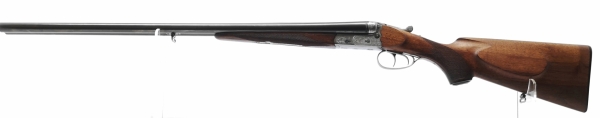 Doppelflinte Simson - ohne - Note 2  - f&uuml;hrige Doppelflinte, Kal. 16/70, Suhler Wertarbeit m. Q1 Stempel, Beschu&szlig; 1962, beidseitig verbaute Signalstifte, Sicherung auf Kolbenhals, Schaft leicht rechts geschr&auml;nkt, Kunststoffschaftkappe, Holzzustand Note 2,