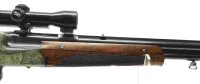 Bockb&uuml;chsflinte Esha - ohne - Note 2  - seltene Bockb&uuml;chs-/Bockdoppelkombination v. Robert Fl&uuml;ckiger Z&uuml;rich, Esha, 9,3x53R swiss und 16er Schrotkaliber als Bockb&uuml;chse, zweigeteilter Schaft, sch&ouml;ne seitliche Verzierungen am System, franz&ouml;sischer Stecher am