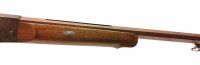 Einzellader B&uuml;chse ohne - Kolbe Suhl - Note 2  - vielf&auml;ltig gestempelte seltene Scheibenb&uuml;chse im Kaliber 9x57 R (Ursprungskaliber 8,15x46R), D.R.G.M. Beschriftung, Waffen-Nr. 10108, vermutlich Kaliberumbau durch Waffen-Wegner Kamen, Aydt System (Blockver