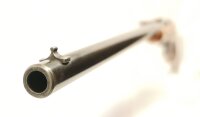 Einzellader Flinte Ansch&uuml;tz - JGA - Note 3  - f&uuml;hrige Einzellader Flobert-B&uuml;chse aus dem Hause Ansch&uuml;tz, Visierung &uuml;ber Kimme & Korn, Holzschaft, Metallchaftkappe, optischer Zustand altersbedingt befriedigend, technisch in Ordnung, mit einer Riemenb&uuml;gel&ouml;s