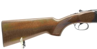 Bockdoppelflinte F.A.I.R. - Master - Note 2  - italienische Skeet/Trapflinte im Kal. 12/70 mit 76er Laufl&auml;nge, Kunststoffschaftbacke, Gravur "Trapscheibe" auf dem System, System in schwarz, Einabzug, kein Stahlschrotbeschu&szlig;,  Chokeangabe 2x 18,4, mit Ejek