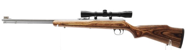 Einzellader B&uuml;chse Marlin - 883 SS - Note 2  - MARLIN 883 SS Einzelladerb&uuml;chse (Umbau von B&uuml;ma von Mehrlader auf Einzellader), stainless Lauf, Groove Barrel, Kaliber .22 Magnum (.22 WMR), R&ouml;hrenmagazin (prof. gesperrt), Schiebekimme, orangefarbenes Korn m