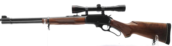 Repetierbüchse Marlin - 336 CS - Note 2  - Unterhebelrepetierbüchse v. MARLIN, Modell 336 CS, Kal. .30-30Win., mit Zielfernrohr Norconia 6x40, Hahnspanner, ventilierte Gummischaftkappe, Röhrenmagazin, Schiebekimme und Korn mit Kornschutz, 20" Lauf, gepfle