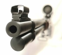 Repetierbüchse Marlin - 336 CS - Note 2  - Unterhebelrepetierbüchse v. MARLIN, Modell 336 CS, Kal. .30-30Win., mit Zielfernrohr Norconia 6x40, Hahnspanner, ventilierte Gummischaftkappe, Röhrenmagazin, Schiebekimme und Korn mit Kornschutz, 20" Lauf, gepfle