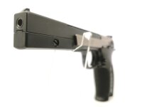 halbautomatische Pistole H&auml;mmerli - X-Esse - Note 2  - beliebte KK-Sportpistole mit 150mm Lauf v. H&auml;mmerli, bi-color Ausf&uuml;hrung, LPA-Kimme verstellbar, optisch mit leichten Gebrauchsspuren, technisch einwandfrei, eine gute Note 2 insgesamt, f&uuml;r Rechts- un