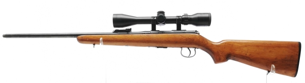 Repetierbüchse ZBROJOVKA BRNO - Mod. 2 - Note 3  - beliebte KK-Repetierbüchse aus dem Hauser Brünner Waffenwerke (Tschechien), mit Steckmagazin, Zielfernrohr HJB 3-9x40 mit rotem Leuchtpunkt, Schiebevisierung, Korn entfernt, Laufgewinde angebracht, für Jä