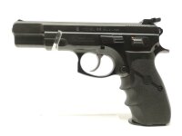 halbautomatische Pistole CZ Uhersky Brod - 85 - Note 2  - Sportpistole CZ 85, Kal. 9mmLuger, mit LPA-Visierung, guter gepflegter Zustand, mit 2 Magazinen, 9mm Luger Pistole mit beidseitigem Sicherungshebel, Gummigriff&uuml;berzug von Hogue, augenscheinlich ger