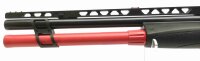 halbautomatische Flinte DERYA - Lion LP-101 - Neuwertig - neuwertige halbautomatische Flinte im Kal. 12/76 aus dem Hause Derya, Mod. Lion Practical LP-101 in der Farbkombi rot/schwarz, mit R&ouml;hrenmagazin, kompl. Orig. Zubeh&ouml;r (au&szlig;er Karton), Hilfsfiberglas