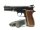 halbautomatische Pistole FEG - P9 - Note 3  - sportliche Gebrauchspistole von FEG - Ungarn, mit 4,5" Lauf, Holzgriffschalen, beidh&auml;ndige Nutzung m&ouml;glich, Sicherung linksseitig, Modell P9, 9mm Luger, LPA-Kimme (Mikrometerkimme), optischer Zustand gepflegt 