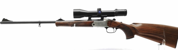 Einzellader B&uuml;chse Blaser - K95 - Note 2  - f&uuml;hrige gut gepflegte Kipplaufb&uuml;chse BLASER, Modell K95, Kaliber 8x57JRS, mit sch&ouml;ner Holzvariante und Carl Zeiss Diavari VM mit 2,5-10x50* (Leuchtpunkt (Nacht)), am Hinterschaft leichte jagdliche Nutzungspuren 
