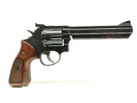 Revolver Taurus - 669 - Note 2  - sportlicher Revovler aus dem Hause Taurus, Kal. .357Mag., Holzgriffschalen f. beidh&auml;ndige Nutzung, 6" Lauf (150mm), 6-Schuss-Trommel, verstellbare Kimme in Seite und H&ouml;he, stahlgebl&auml;uter Hahn sowie Abzugsz&uuml;ngel, optisch i
