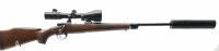 Repetierb&uuml;chse Zastava - ohne - Note 2  - Komplettset * f&uuml;hrige Jagdb&uuml;chse aus dem Hause Zastava mit Roedale Schalld&auml;mpfer Hunter 50i, Dontop Zielfernrohr  mit Leuchtpunkt 2,5-10x56E, Kaliber .30-06Spr., sch&ouml;ne Erstausstattung, Stecherabzug wurde gegen 98